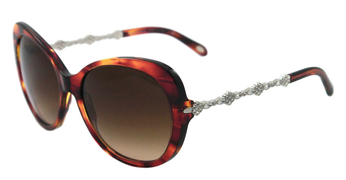 Tiffany &amp; Co Sunglasses TF4053B 80813B 58mm Red Havana / Brown Gradient Lens