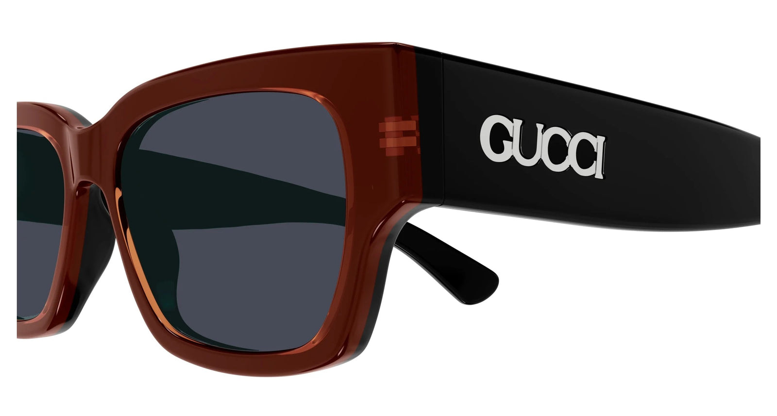 Gucci Sunglasses GG1794S 003 54mm Bilayer Transparent Orange Black / Blue Lens