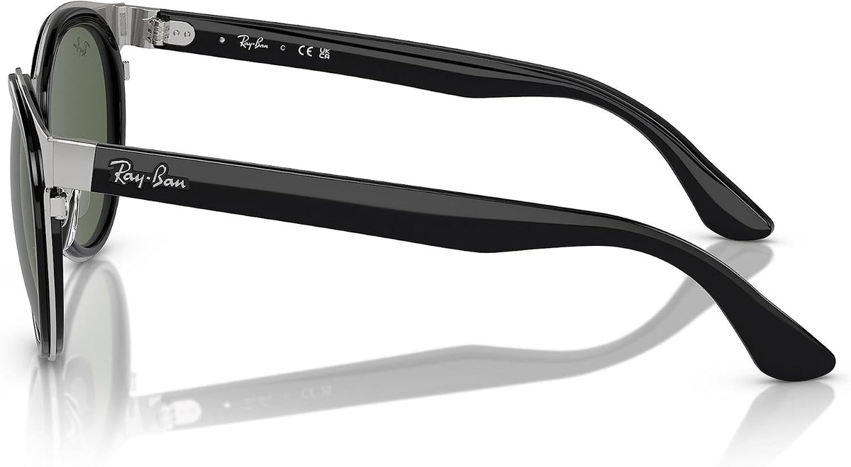 Ray-Ban Bonnie RB3710 003/71 50mm Sunglasses Black on Silver / Green Lens