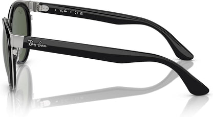 Ray-Ban Bonnie RB3710 003/71 50mm Sunglasses Black on Silver / Green Lens