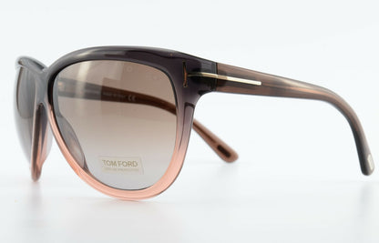 Tom Ford Olympia Sunglasses TF128 20F 62mm Dark Grey-Pink / Brown Gradient Lens