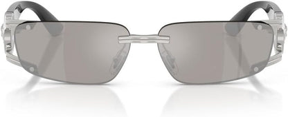Versace VE2291 10016G Sunglasses 59mm Black / Light Grey Silver Mirror Lens
