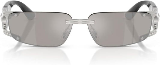 Versace VE2291 10016G Sunglasses 59mm Black / Light Grey Silver Mirror Lens