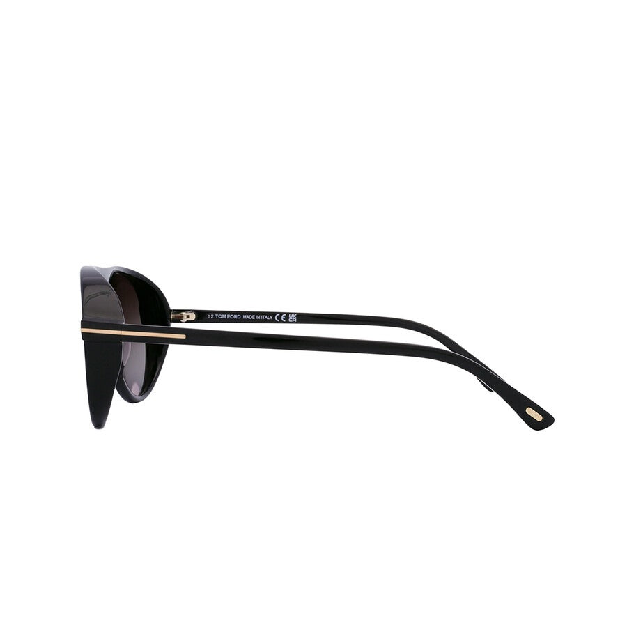 Tom Ford Marcus Sunglasses FT1023 01B 60mm Shiny Black / Smoke Gradient Lens
