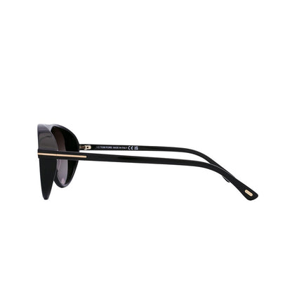 Tom Ford Marcus Sunglasses FT1023 01B 60mm Shiny Black / Smoke Gradient Lens