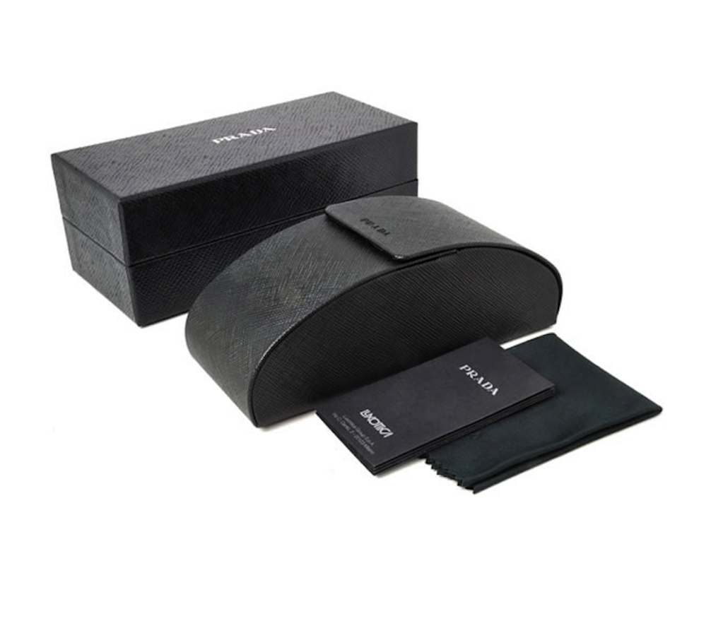 Prada PR14WS 09Q5S0 Sunglasses 53mm Black Talc / Dark Grey Lens