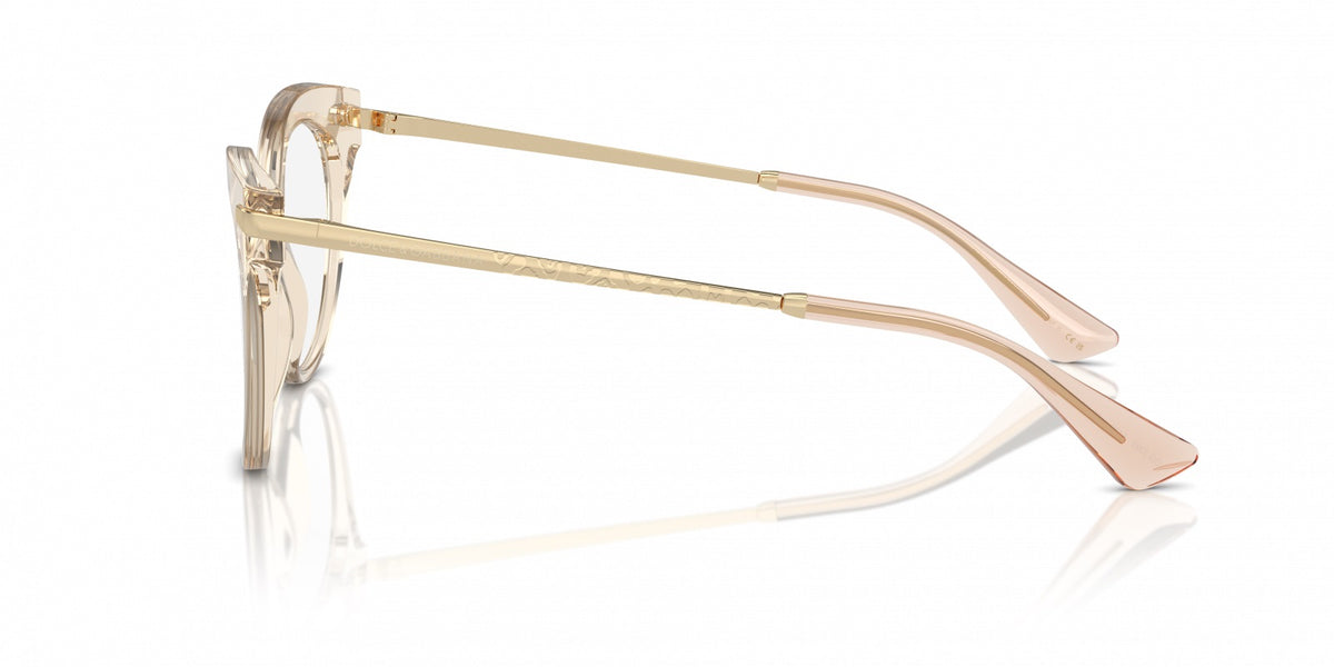 Dolce & Gabbana DG3392 3432 Eyeglasses 52mm Transparent Camel / Demo Lens