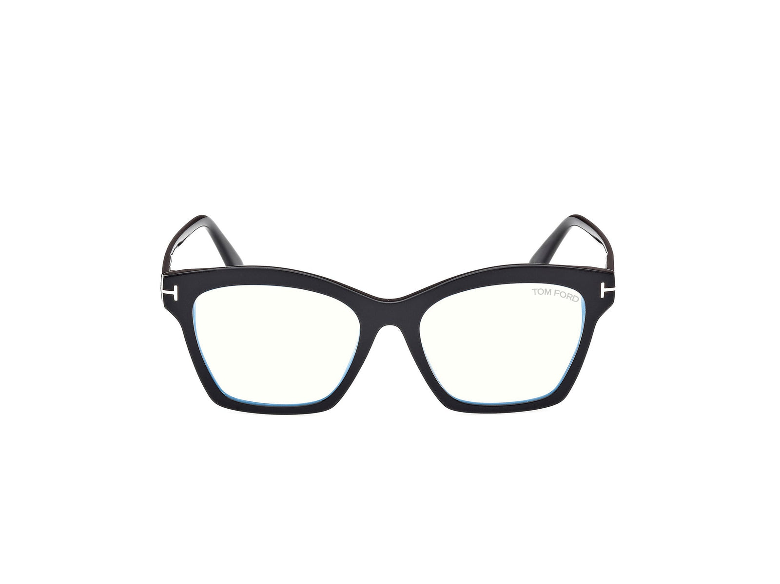 Tom Ford Eyeglasses FT5965-B 001 53mm Black / Blue Filter Lens