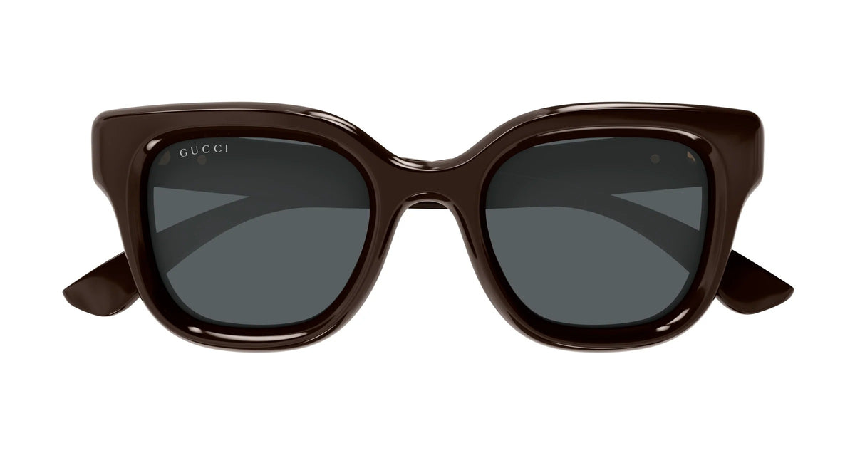 Gucci Sunglasses GG1828S 004 49mm Shiny Solid Brown / Grey Lens