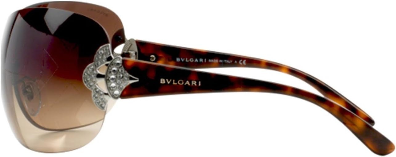 Bvlgari Vintage Sunglasses BV6069B 10213 37mm Silver / Brown Gradient Lens