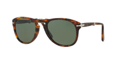 Persol Folding Sunglasses PO714 108/58 52mm Havana / Polarized Green Lens