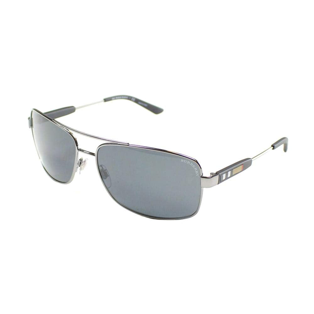 Burberry BE 3074 1003/87 Rectangle Sunglasses Gunmetal/Grey Lens