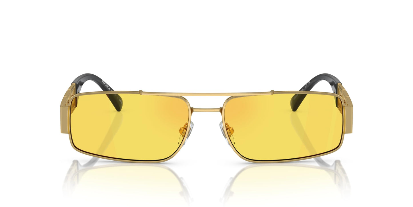 Versace Sunglasses VE2257 1002C9 60mm Gold / Yellow Mirror Red Lens
