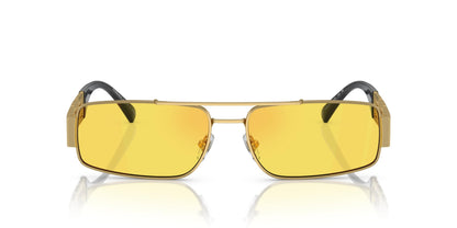 Versace Sunglasses VE2257 1002C9 60mm Gold / Yellow Mirror Red Lens