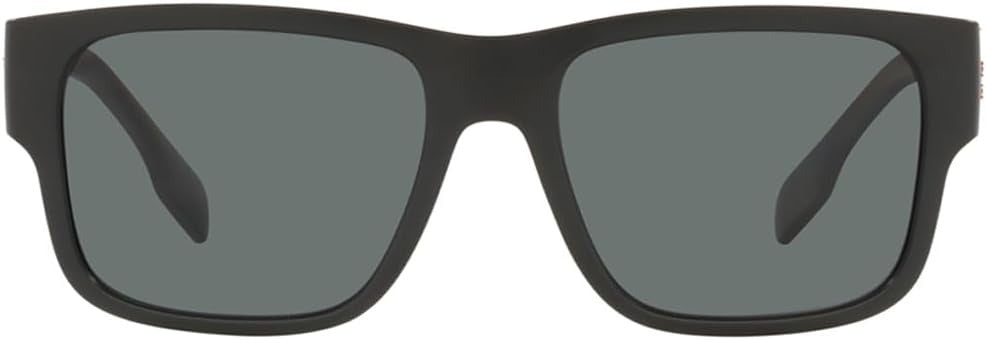 Burberry Knight BE4358 346481 Sunglasses 57mm Matte Black / Dark Grey Polarized
