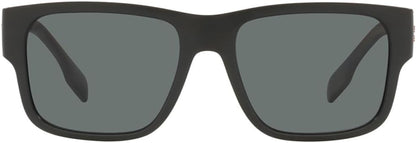 Burberry Knight BE4358 346481 Sunglasses 57mm Matte Black / Dark Grey Polarized