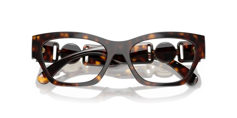 Versace VE3367U 108 Eyeglasses 52mm Havana / Clear Demo Lens