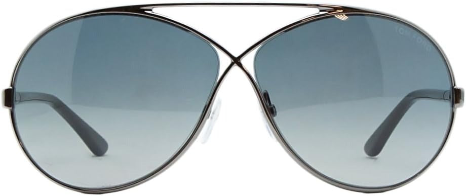 Tom Ford Georgette TF154 12B Sunglasses 64mm Dark Ruthenium / Grey Gradient Lens