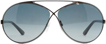 Tom Ford Georgette TF154 12B Sunglasses 64mm Dark Ruthenium / Grey Gradient Lens
