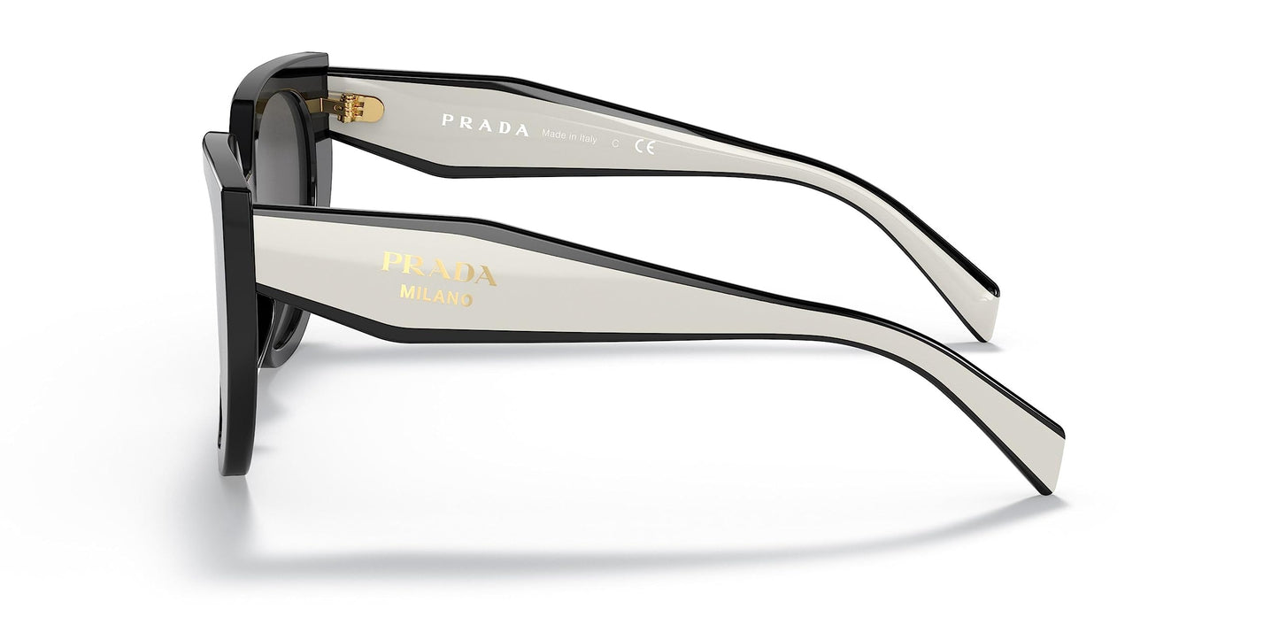 Prada PR14WS 09Q5S0 Sunglasses 53mm Black Talc / Dark Grey Lens