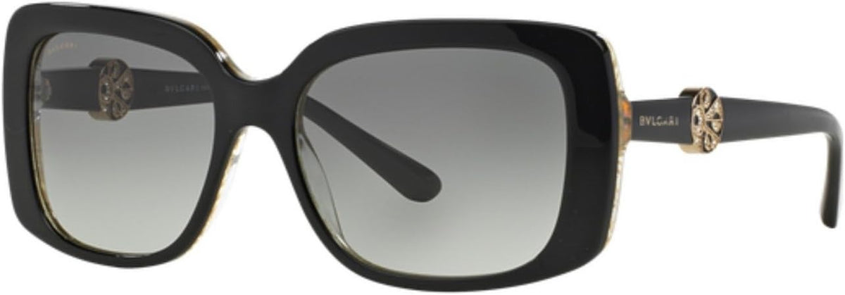 Bvlgari Sunglasses BV8146B 532511 55mm Black-Glitter Gold / Grey Gradient Lens