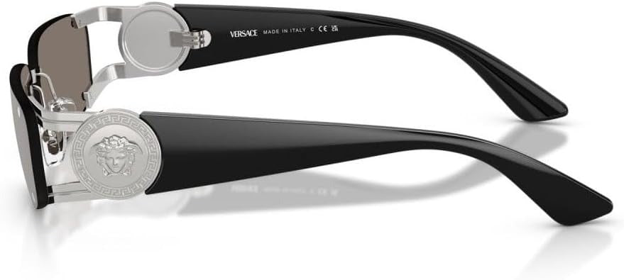 Versace VE2291 10016G Sunglasses 59mm Black / Light Grey Silver Mirror Lens