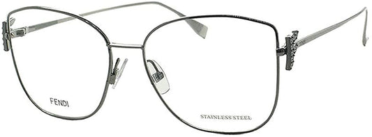 Fendi Eyeglasses FF0390G 6LB00 56mm Ruthenium / Demo Lens