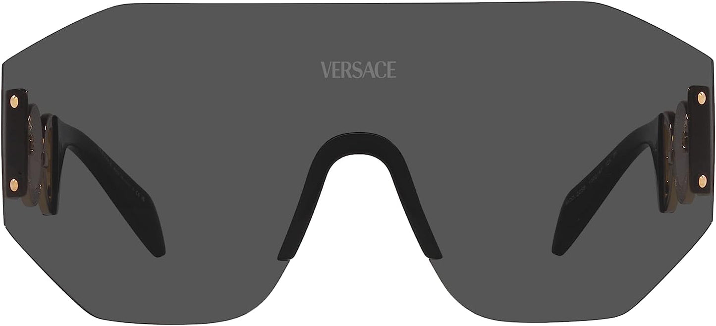 Versace Sunglasses VE2258 100287 Black-Gold / Dark Grey Lens