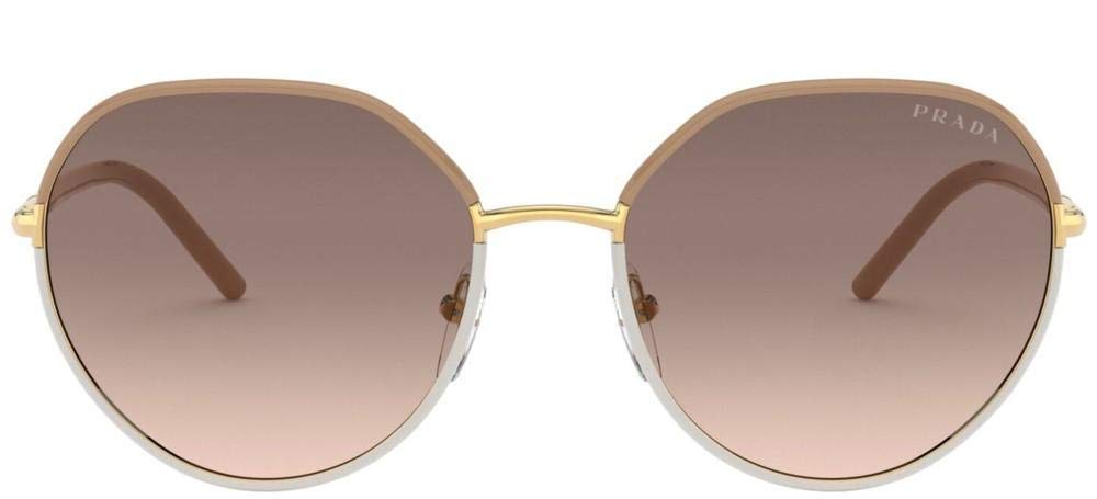 Prada Sunglasses PR65XS 09G-3D0 58mm Beige Ivory / Brown Gradient Grey Lens