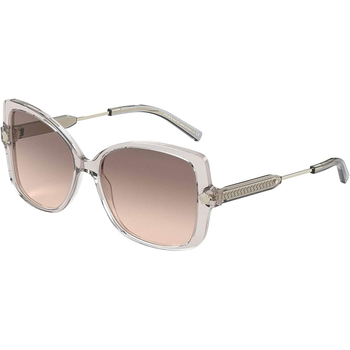 Versace Sunglasses VE4390 527013 56mm Beige Transparent / Light Brown Gradient Light Grey Lens