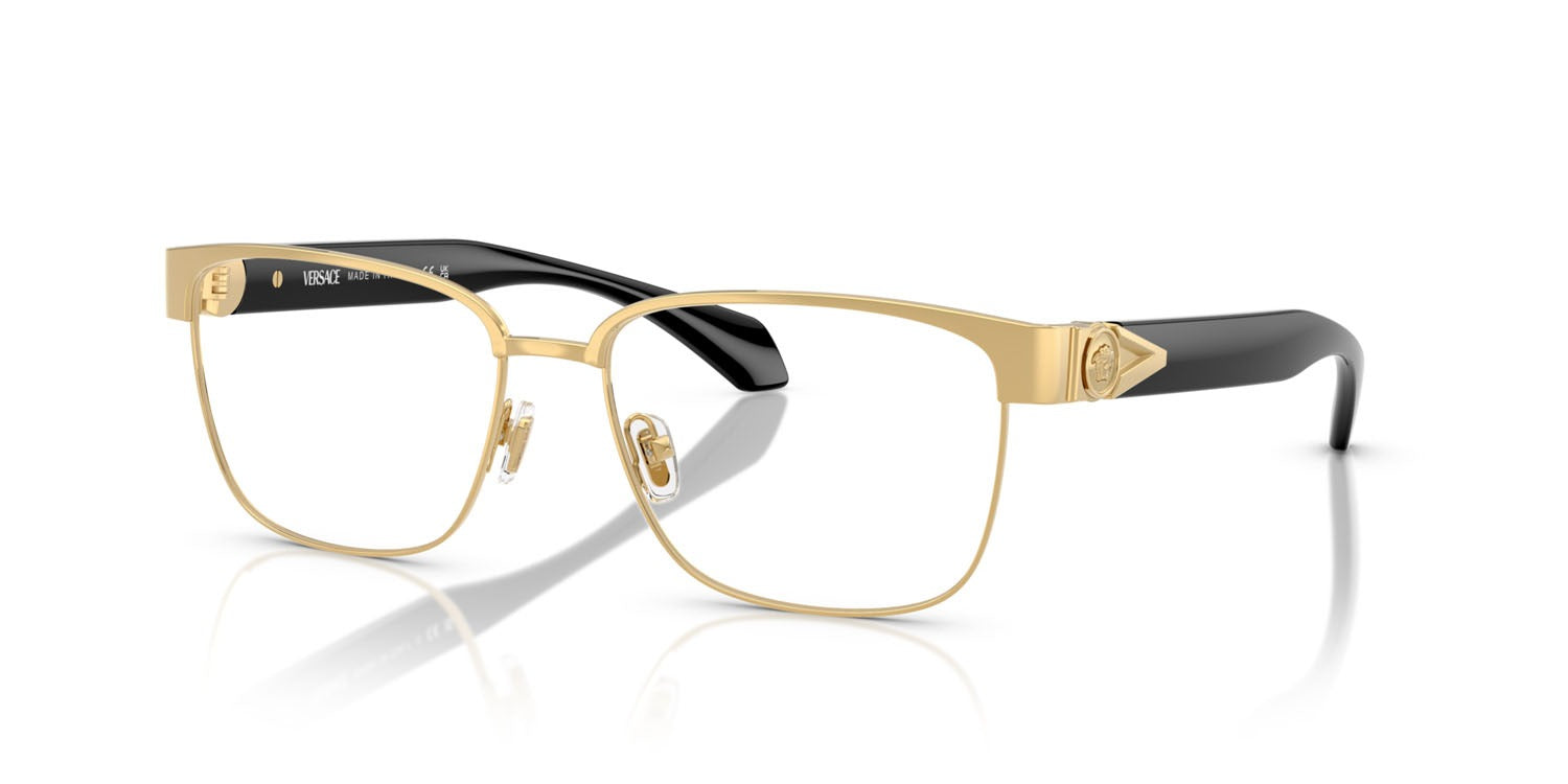 Versace VE1306 1002 Eyeglasses 57mm Gold / Clear Demo Lens