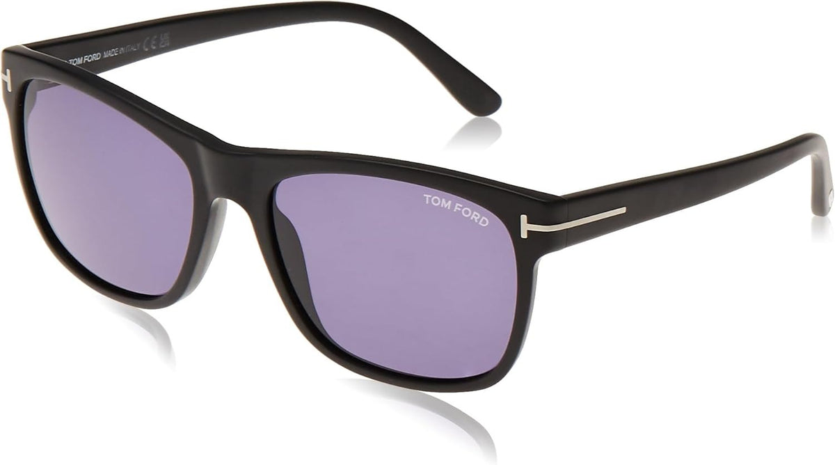 Tom Ford Giulio FT0698 02V Sunglasses 59mm Matte Black / Blue Lens