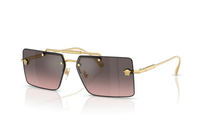 Versace Sunglasses VE2245 100258 60mm Gold / Pink Gradient Grey Flash Silver