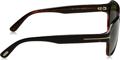 Tom Ford TF446-DYLAN 05N 57mm Sunglasses Black Havana / Green Solid Lens - image 2