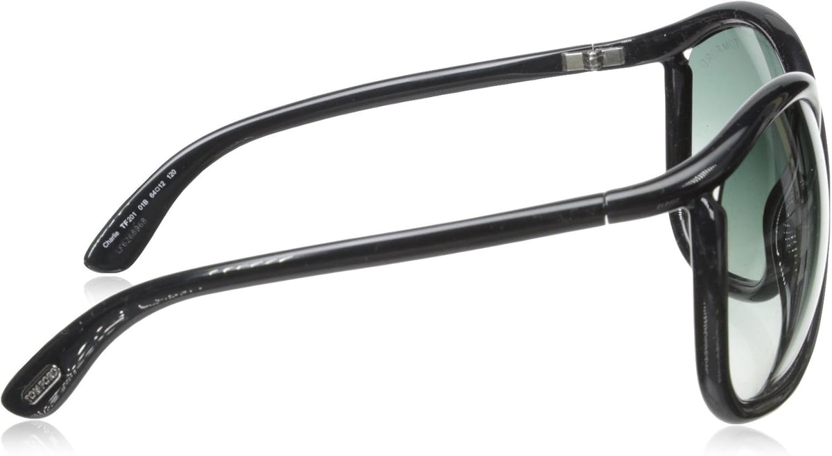 Tom Ford TF0201-CHARLIE 01B 64mm Sunglasses Black / Grey Gradient Lens - image 2