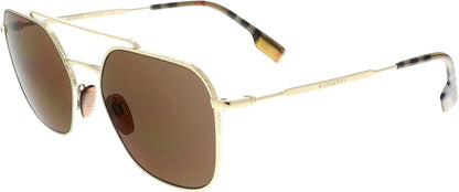 Burberry BE3107 110973 56mm Sunglasses Gold / Brown Solid Lens