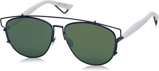 Dior TECHNOLOGIC TVCAF 57mm Sunglasses Blue-White / Green Solid Lens