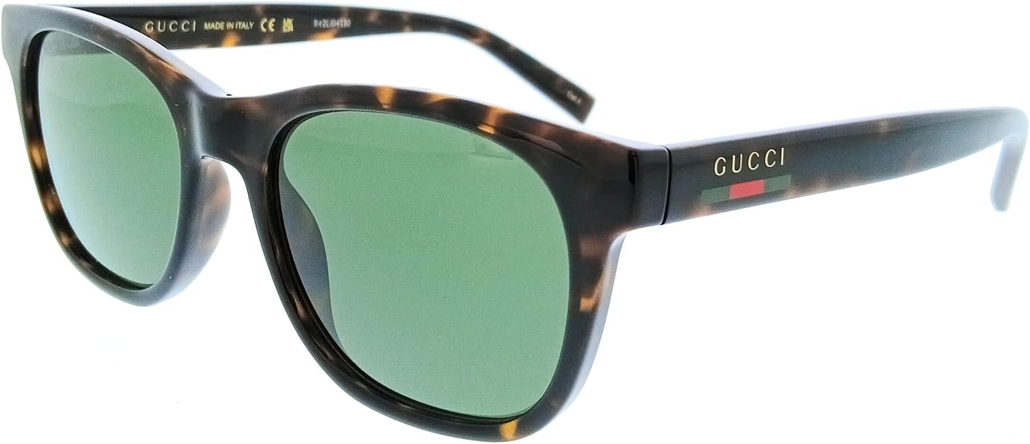 Gucci GG1985S 002 54mm Sunglasses Havana / Green Solid Lens