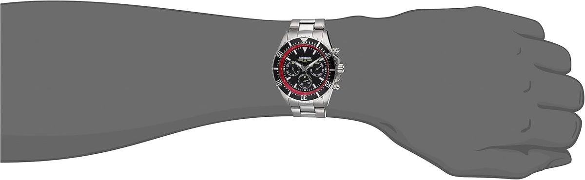 Armitron Atlas 20/5351BRSV Men's Multifunction Watch Black Dial Steel Bracelet - image 4