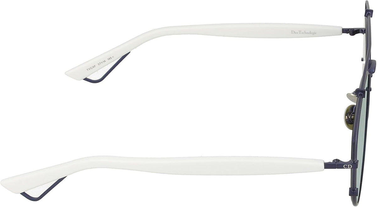 Dior TECHNOLOGIC TVCAF 57mm Sunglasses Blue-White / Green Solid Lens - image 3