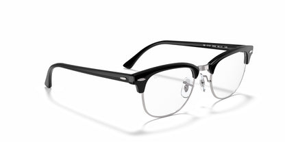 Ray-Ban RX5154 2000 Clubmaster Eyeglasses 53mm Black-Silver / Clear Demo Lens