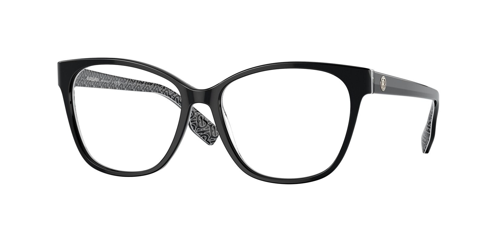 Burberry Eyeglasses BE2345 3977 54mm Black Crystal / Demo Lens