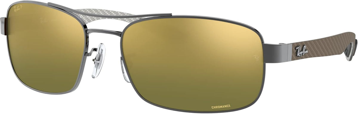 Ray-Ban RB8318CH 0046O Sunglasses Gunmetal/Green Mirror Gold Gradient Polarized