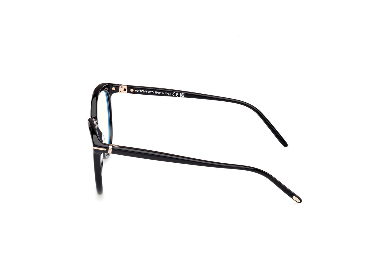 Tom Ford Eyeglasses FT5990B 001 55mm Black / Blue Filter Lens