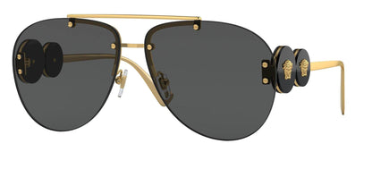 Versace Sunglasses VE2250 100287 63mm Gold / Dark Grey Lens