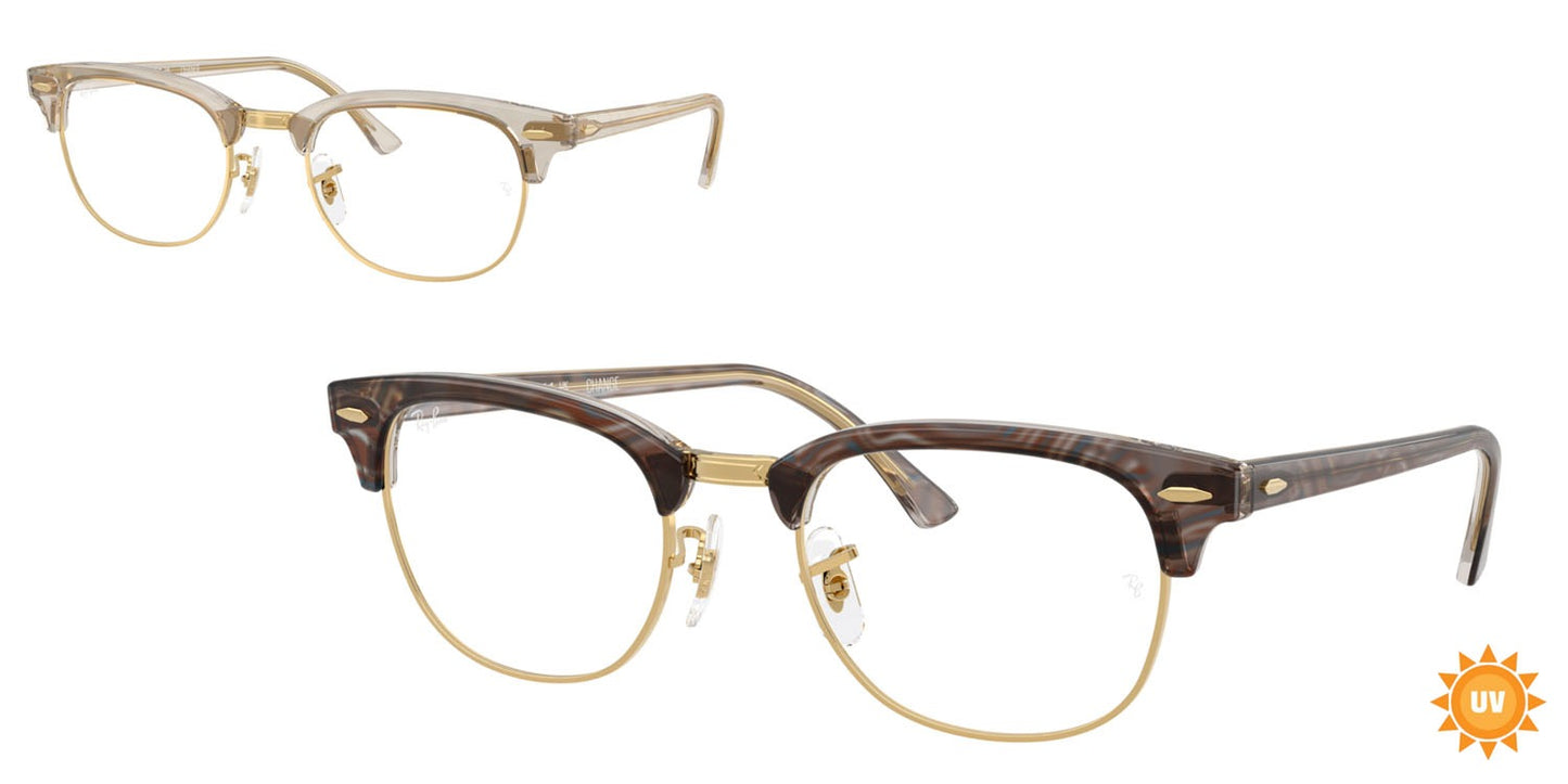 Ray-Ban RX5154 8291 Eyeglasses 53mm Photo Waves Grey / Clear Demo Lens