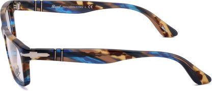 Persol PO3050V 973 53mm Rectangle Eyeglasses Spotted Blue Brown /Demo Lens