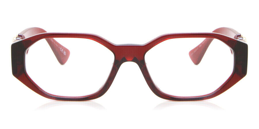 Versace Eyeglasses VE3320U 388 56mm Transparent Red / Demo Lens