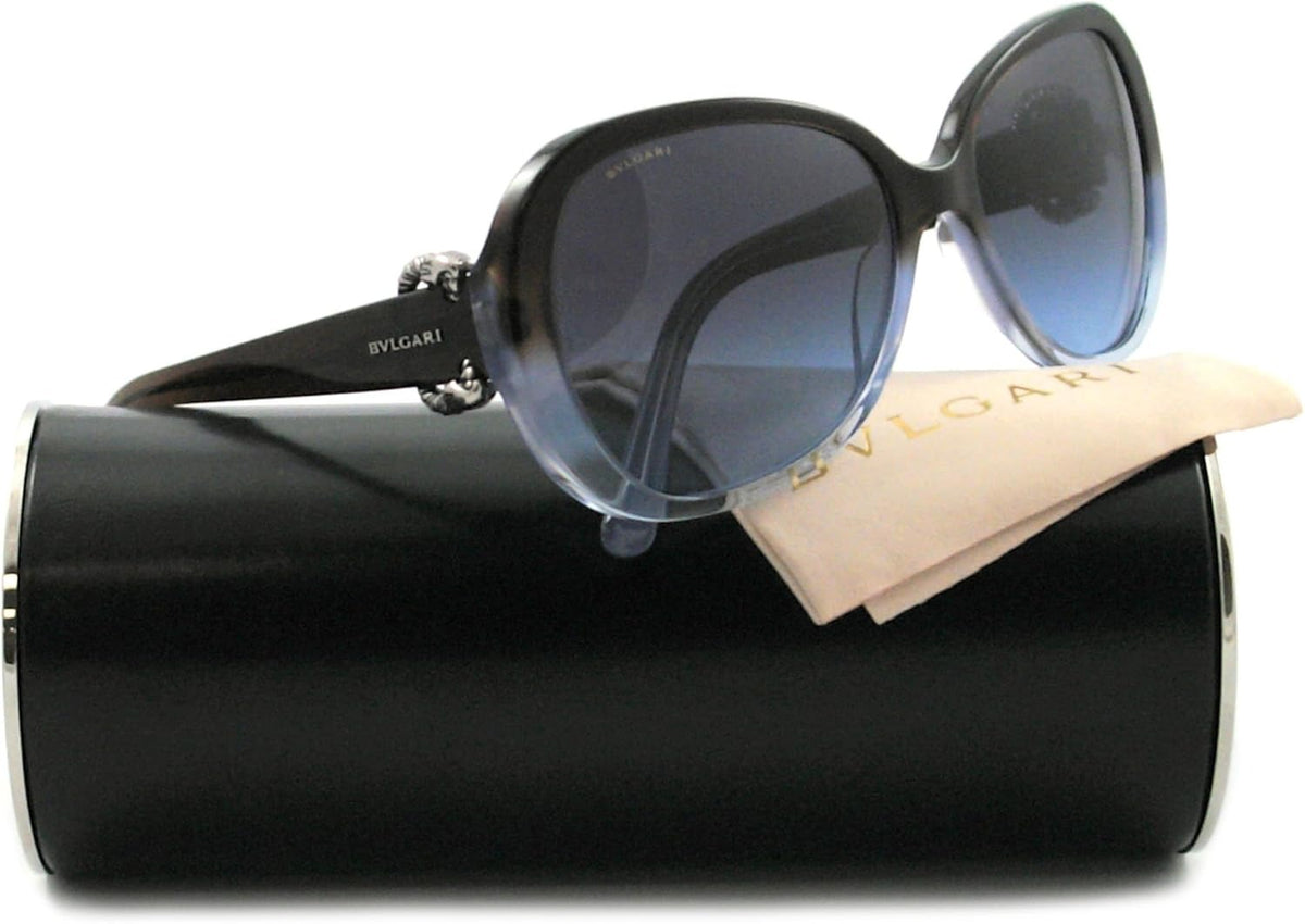 Bvlgari Sunglasses BV8077 5114/8F Transparent Brown Blue / Azure Gradient Lens