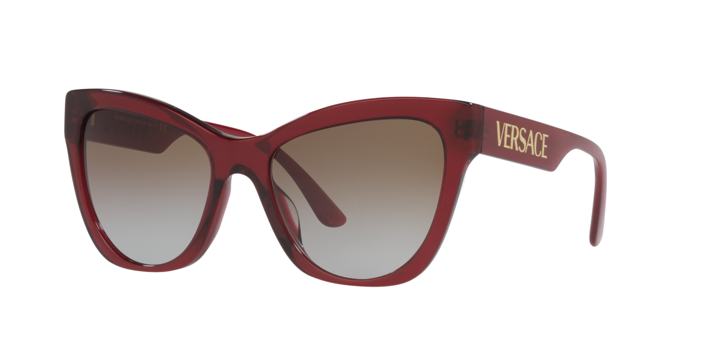 Versace Sunglasses VE4417U 38889 56mm Transparent Red / Grey Gradient Brown Lens